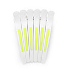 6Pcs/set Pinup Plastic Duck Bill Hair Clips for Sectioning Hair - Professional Non Slip Silicone band Clips Salon DIY Accessories Hairpins Hairgrip for Women(White-Style1)