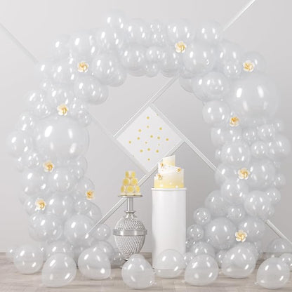 Voircoloria 90pcs Clear Balloons Garland Arch Kit, 18 12 10 5 Inch | by Voircoloria