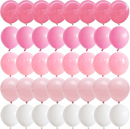 Pink and White Balloons, Baby Pink Latex Balloon by Govpy