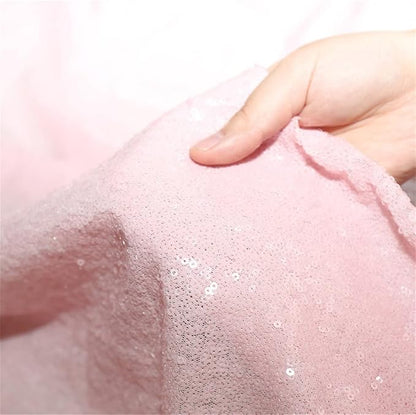 Poise3EHome 2Pcs 2Ft x 8Ft Pink Sequin Backdrop Curtains, Glitter Photography - Image 8