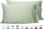 Sunflower Queen Pillowcases Set of 2, 100% Cotton Queen Size Pillow Cases 2, 20×30 inches Swamp, Soft and Breathable