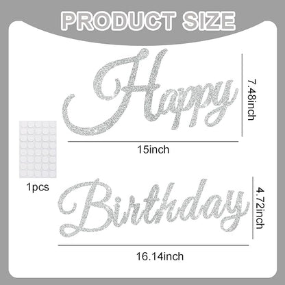 TONIFUL Happy Birthday Sign for Backdrop - Image 2