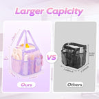 Mesh Shower Caddy Portable with Drawstring, Dorm Room Essentials for College Students Girl & Boy, Larger Shower Bag for Camping,Swimming,Gym,Travel,Bathroom - Purple