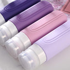 Travel Bottles for Toiletries, Tsa Approved 3oz Travel Size Containers BPA Free Leak Proof Refillable Liquid Silicone Squeezable Travel Accessories for Shampoo Conditioner Lotion (4 Pack)
