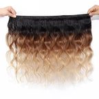 30 32 34 Inch Ombre Body Wave Bundles Human Hair T1B4/27 Bundles Grade 8A Peruvian Virgin Hair Extensions Double Weft Real T1B4/27 Hair Weave 100g/Pc