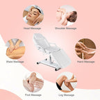 Artist hand Professional Hydraulic Tattoo Bed Swivel aesthetician Chair Adjustable Beauty Esthetician Spa Table for Eyelash Facial Bed Extensions Salon Equipment (White)