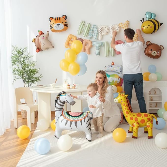 Animals Happy Birthday Foil Balloon Decorations Kit - Image 7