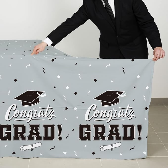 Graduation Party Decorations, Gongrats Grad Tablecover - Image 3