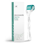Derma Roller Microneedle, Titanium 192 Micro Needle Dermal Roller Face Beard Home Use (Crystal Blue)
