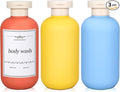ASEVAT 6.7oz Refillable Plastic Travel Shampoo Bottles, Empty Travel Shampoo and Conditioner Bottles Reusable, Leak Proof Travel Size Shampoo Bottle, Hand Soap Dispenser for Vacation, Gym, Home