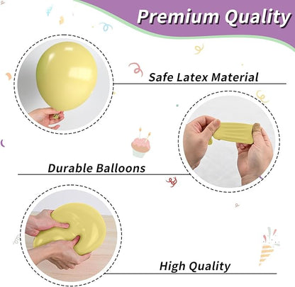 Pastel Balloons, 12 Inch Rainbow Macaron Pink Blue Purple Green Yellow Colorful - Image 4