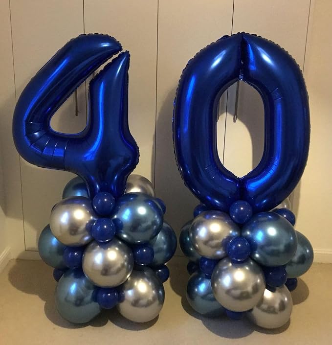 Numbers 3 Balloon 40Inch Navy Blue Balloons - Image 2