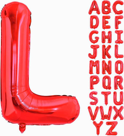 Red Letter L Balloons, L Balloon 40 Inch L Balloons Letter by BBPOOL