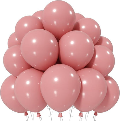 Jobkoo Dusty Pink Balloons 12 Inch, Vintage Retro Blush Pink Latex Balloon | by Jobkoo