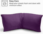 Bare Home Microfiber Body Pillow Cover - Ultra Soft - Cooling Pillowcase - Double Brushed - Pillowcase with Zipper Closure - Easy Care (20''x54'' Body Pillow Cover, Plum)