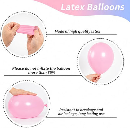 Pink and Blue Balloons, 12 Inch Double Stuffed Pink Blue Brown Boy or Girl - Image 3