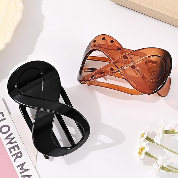 8PCS French Flat Hair Clips for Women Duckbill Hair Clips for Thick& Thin Hair Fashion Leopard Print Hair Claws 2 Styles