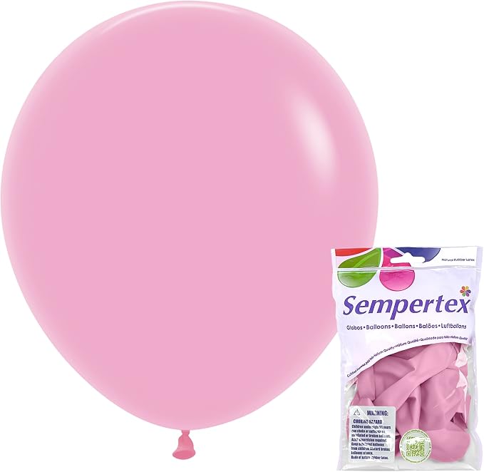 Sempertex Fashion Bubble Gum Pink Balloons, 18 Inch, vibrant color, ships by Sempertex