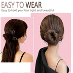 3Pcs Prestige French Hair Pins New Elegant Hair Accessories for Women Elegant Hair Clips for Thin Thick Hair Serrated Anti-Slip Design (Color C)