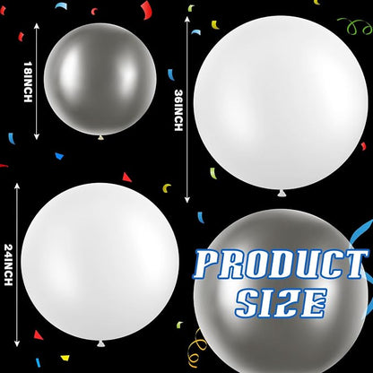 Gejoy 24 Pcs Pool Giant Balloons 36/24/18 Inch Jumbo Large Big Latex Balloons - Image 4