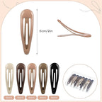 obeoby 30 Pcs 5 Colors Metal Snap Hair Clips, 2 Inch Hair Barrettes Hair Accessories for Women Girls