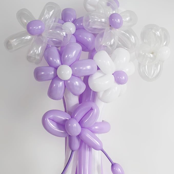 260 Long Balloons 100 Pack Pastel Purple Twisting Animal Balloons Thickening - Image 4