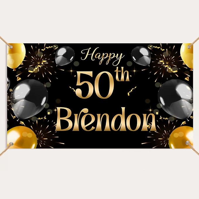 Personalized Happy Birthday Banner Customized by Custom