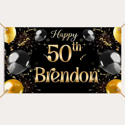 Personalized Happy Birthday Banner Customized by Custom