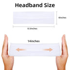 Tobeffect Turban Headbands for Women 8 Pack Non Slip Headband Boho Twisted Wide Head Band Womens Cloth Fabric Hair Wraps Accessories Black White Headbands