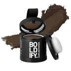 BOLDIFY Hairline Powder (LARGE, 10g) - Root Touch Up Hair Color for Gray Coverage - Bald Spot Concealing Hair Powder for Women & Men - 24-Hour Stain-Proof - Medium Brown