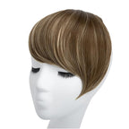 SARLA Straight Side Bangs Extension Clip in Synthetic Hair Pieces for Women Ash Medium Brown/Ash Blonde