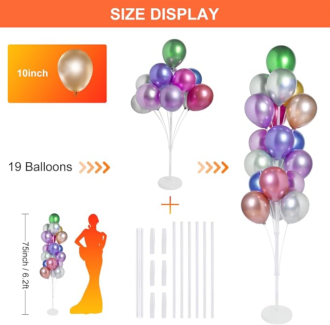 2 Sets of Balloon Stand Kit - 6ft Balloon Stands - Image 5