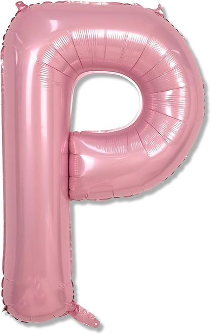 Giant Letter P Foil Name Balloon, Pastel Pink Inflatable Word Balloons P by Lingqiang