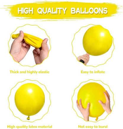 134Pcs Yellow Balloons Different Sizes 5 10 12 18 Inch Yellow Balloon Garland - Image 3