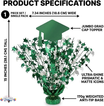 PMU Graduation Centerpieces for Table 2026, Grad Balloon Weight Centerpiece - Image 7