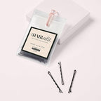 The Hair Edit Neat As a Pin Bobby Pins – Professional Grade 2" Matte Black Hair Pins With Storage Bag, 60 pcs