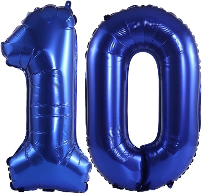 Number 10 Balloon Foil Mylar Balloons by YPSelected