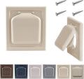 NO-PEST VENT, Exclusive Dual Door Dryer Vent Cover Outdoor 4 inch or Bathroom fan, Made in USA w Highest UV Resistant Plastic in any Outdoor Vent Cover (Tan, 4 inch W/O Duct Tube)