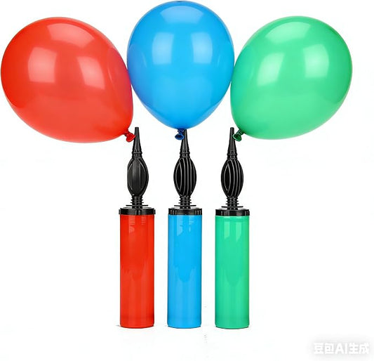 3 Pack Balloon Pump Hand Held Inflator Air Pump by SZCQ
