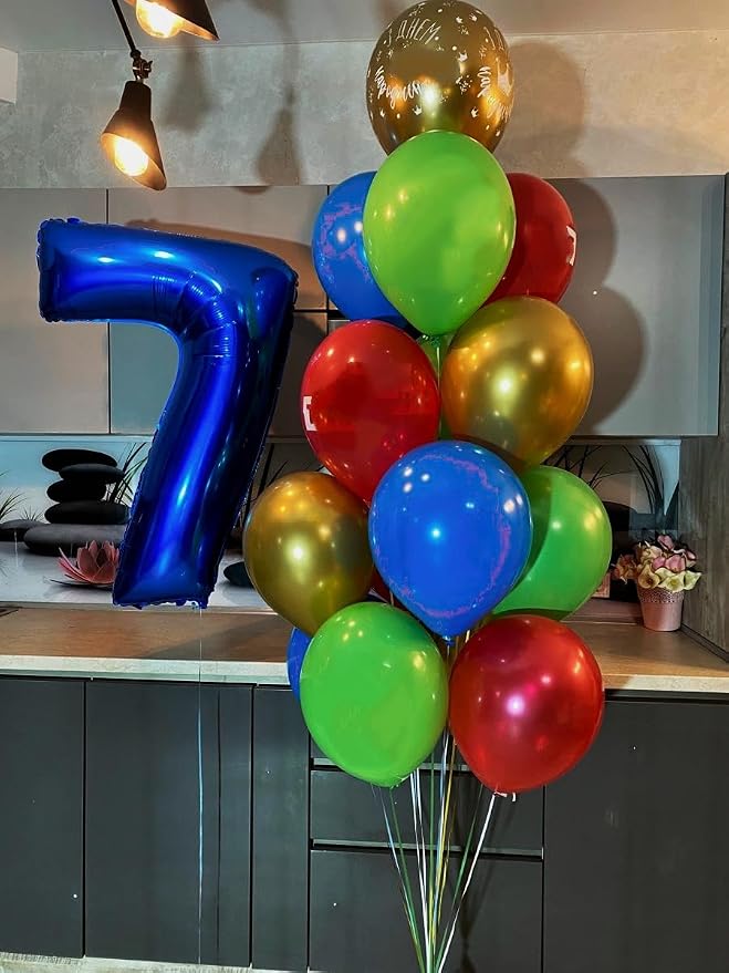Numbers 4 Balloon 40Inch Navy Blue Balloons - Image 4