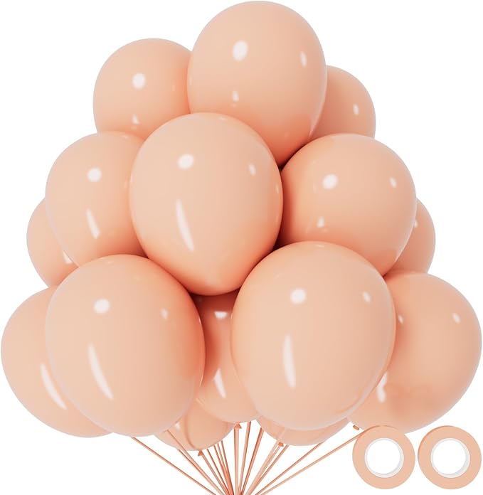 110pcs Pastel Orange Balloon 12 Inch, Pastel Orange Latex Balloons by KUULBELAballoons