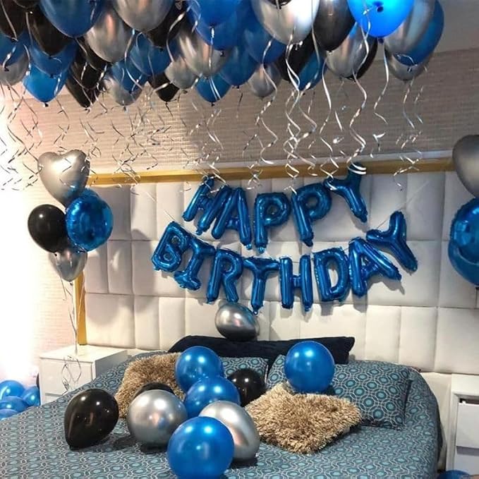 52 Pcs 16 Inch Blue Letter Foil Balloons, 2 Sets of A-Z, Mylar Metallic - Image 6