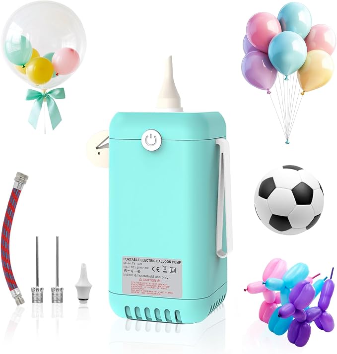 Ball Pump Balloon Pumps Electric, Balloon Pump Portable Long Animal Balloon Pump by Fikowo