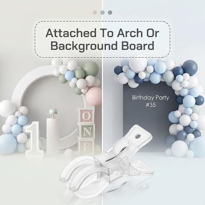 5 Pack Large Balloon Arch Clips, 3.5 Inch Clear Plastic Spring Clamps - Image 6