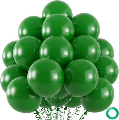 50pcs Dark Green Balloons, Helium 12inch Emerald Green Party Balloons by Colorfullifefromnowon
