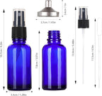 1 oz Glass Blue Spray Bottles,Small Empty Fine Mist Refillable Travel Spray Bottle for Cleaning,Perfume,Aromatherapy,Cosmetic Sprays,Hair,Essential Oils with Fine Mist Dispenser（3 Pack）