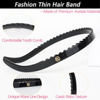 2 Pack Eyewear Headbands No Pressure,No Headache,Comfortable Hairbands for Womens Sisters Girls Gifts-Black,Tortoise
