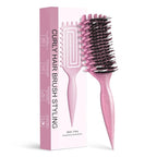 Curly Hair Brush,Curl Defining Brush for Effortlessly Defined Curls & Waves,Vented Hair Brush for Wet & Dry Hair,Women and Men,Reduces Frizz (Pink)