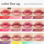 NOONI Korean Lip Oil - Applecherry | Long-Lasting, Moisturizing, Plumping, Revitalizing for Dry Lips, Waterproof, No Peel Off, Hydrating, Nourishing Crystal Clear, Stocking Stuffers, 0.12 FL Oz