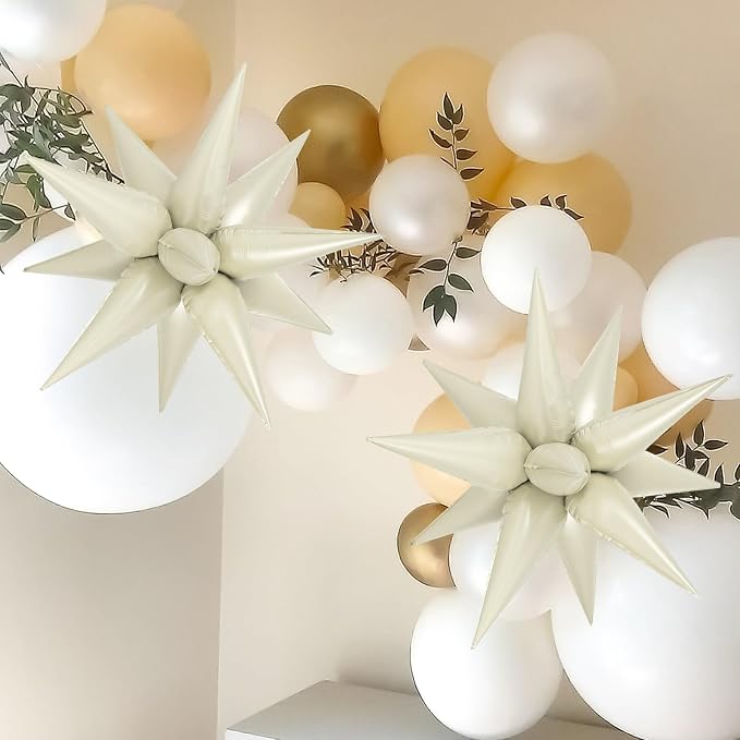 72 Pcs Star Balloons Foil Explosion Balloons Magic 12 Point Star Cone Balloon - Image 5